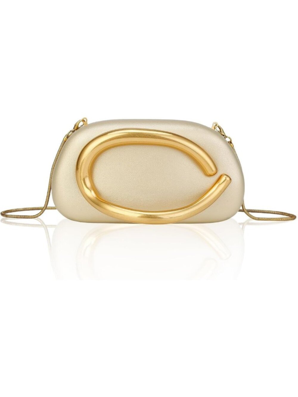 Chic PU Leather Evening Clutch Purse with Chain, Versatile Crossbody & Shoulder